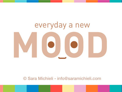 Everyday a new mood color expressions moods vector illustration