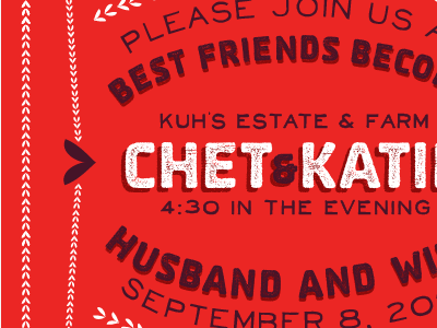 Invite Crop bold color invite red wedding invitation