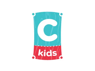 Ckids Club logo children club kids logo stitch stitching
