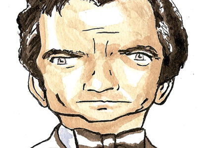 Bond 5 - Pierce Brosnan 007 illustration ink james bond pierce brosnan portrait watercolour