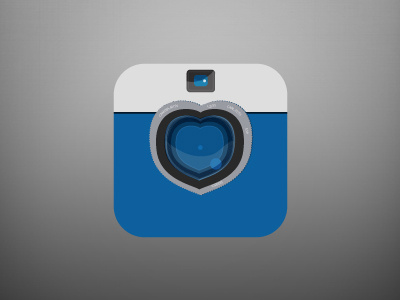 iOS icon wip blue heart shape icon wip