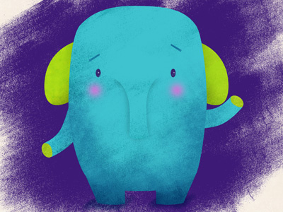 Elephant Texture option 2 — WIP blue books character elephant illustration texture