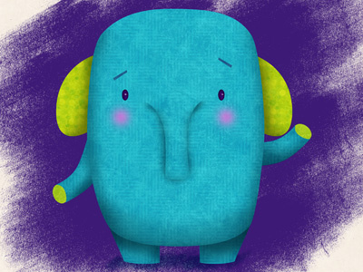 Elephant Texture — WIP blue books character elephant illustration texture