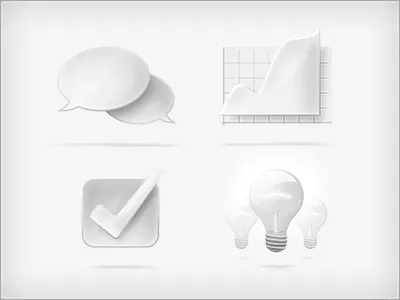 Grayscale icons bubble chat checked gray grayscale icon lamp readdle
