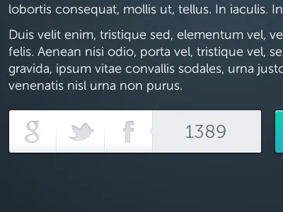 Social Share fix facebook google lorem ipsum social twitter