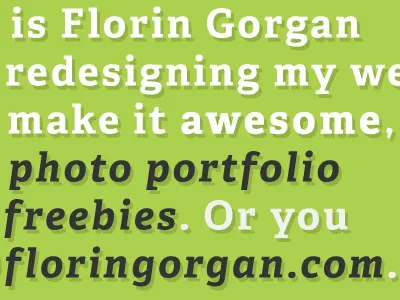 Soon Page adelle coming design florin floringorgan.com font green page redesign redesigning responsive slab serif slab serif soon web design website