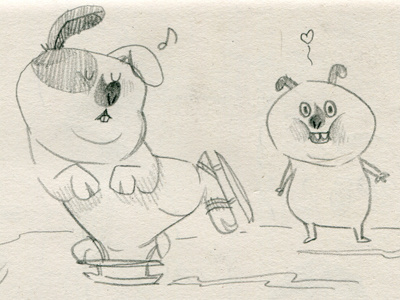 figure skater. character doodle sketch ssebong
