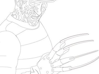 Freddy outline illustrator sketch