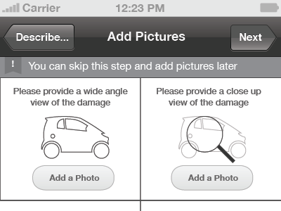 iPhone Application ios mobile ui wireframes