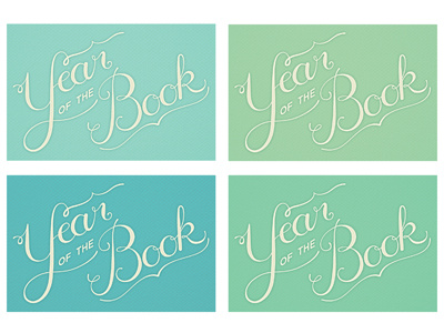 Year of the Book business cards business card hand lettering identity script