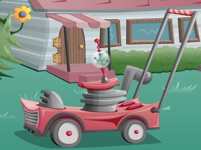 Mower game art illustration lawn mower vector art