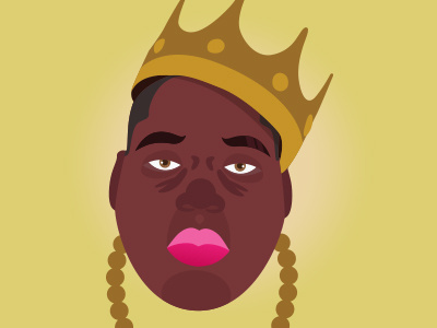 Biggie Smalls Head badge biggie micahburger the notorious b.i.g. tip or skip