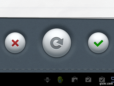 Animation - flashcard app controls android animation buttons correct flashcard incorrect index card pressed stitching tablet tapped texture