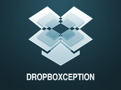 Dropboxception blue box dropbox icon inception playoff shape