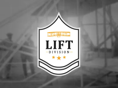 Logo - Lift Division #2 badge branding dark gray flight gold insignia logo plane star vintage