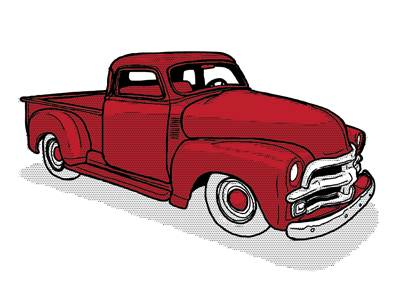 Big boys, big toys / Hell yeah trucks II - Color chevrolet fuck yeah trucks ipad pickup red sketchbook pro vintage