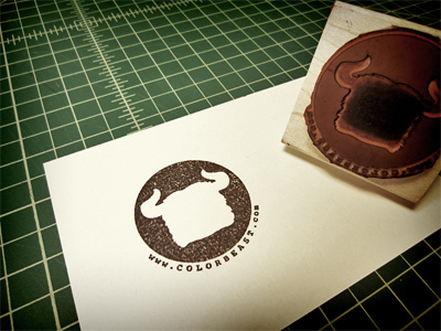 Color Beast stamp beast color logo rubber stamp stamp