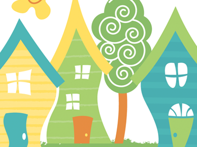 Whimsical Houses 3 illustration