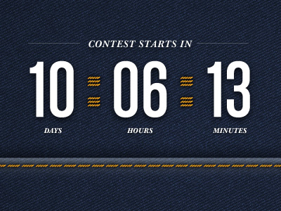 Countdown Clock clock denim stitch texture time