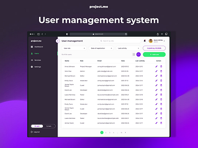 User Management System Platform animation case study crm interface platform system ui user management ux