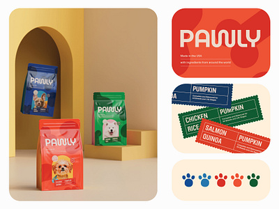 Pawly Branding and Packaging Design - Pet 3d animal animation branding colors dog illustration label logo packaging packaging design pet pet branding pets veterinary