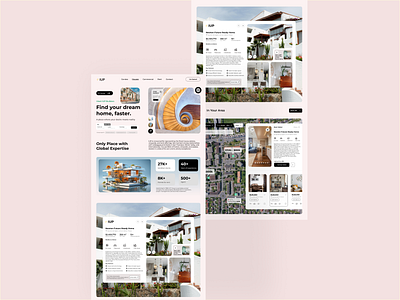 Real Estate Landing page ! branding colors designinspiration dribbbleshots dribble graphic design landing page modern web design productdesign real estate standard ui user experience web design