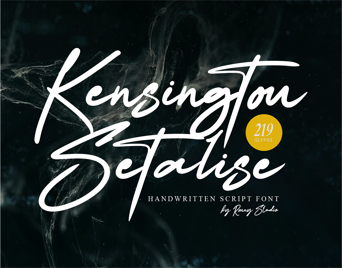 Kensington Setalise - Script Font by Ronny Studio on Dribbble