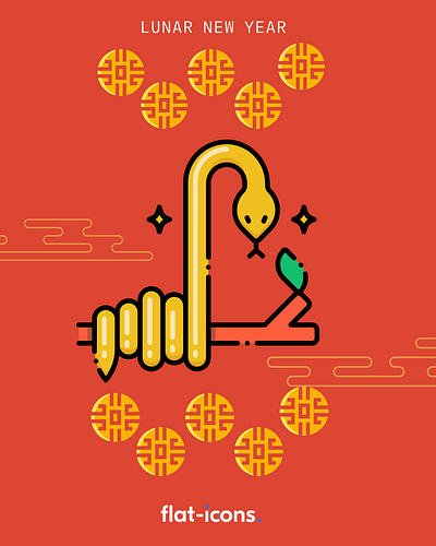 Lunar New Year 2025 branding design graphic design icons illustration