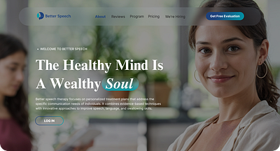 Healthy Mind Healthy Soul. design graphic design landing page typography ui ux