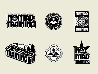 Nomad Training - Branding brand branding crossfit design fitness geometriclogo graphic design gym illustration illustrator logo logodesign natural nature nomad sport stickers training urban vector