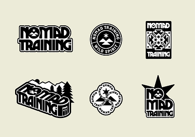 Nomad Training - Branding brand branding crossfit design fitness geometriclogo graphic design gym illustration illustrator logo logodesign natural nature nomad sport stickers training urban vector