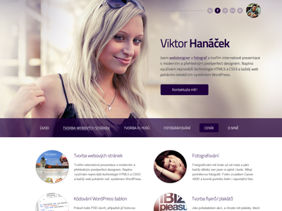 Web & photo portfolio design circle fullwidth photo portfolio web webdesign