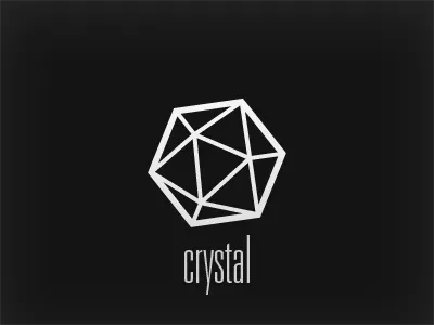 crystal crystal lines logo shapes univers