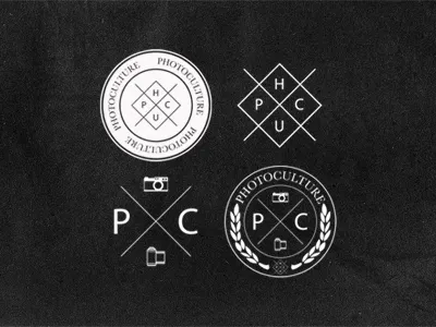 Photoculture Drafts badge black and white brand drafts first logo