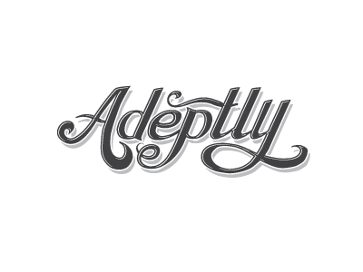 Adeptly Revised hand lettered lettering script scroll swashes typography vector