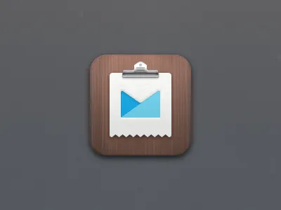 @2x Icon app campaign monitor clip icon ios ipad metal retina wood