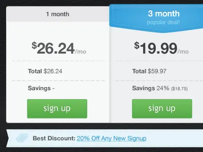 Pricing Comparison Table pricing comparison table