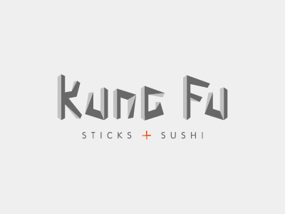 Kung Fu custom type food logo restaurant