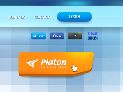 Just some right corner blue button buttons corner design free hosting login media orange platon psd slovak social style ui web website