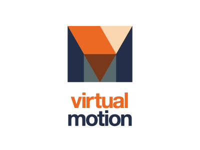 Virtual Motion band geometric helvetica logo music