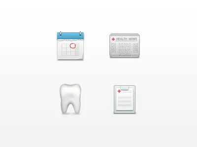 Medical Icons calendar icons medicine newspaper pharmacy tooth