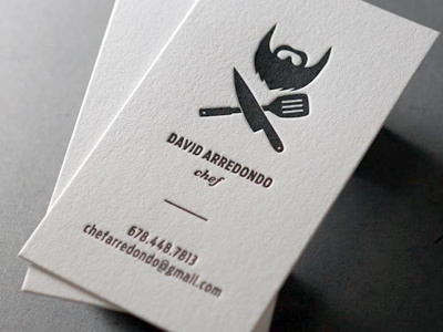 David A: Letterpress Business Card business card identity illustration letterpress