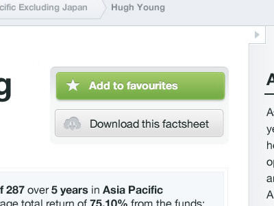 Factsheet Actions button collapse download embossed favourite