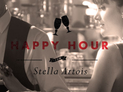 Stella Artois bar beer girl title type typography