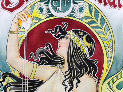 Bitter Oriental art nouveau design livemont watercolor