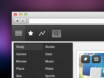 Body app board categaries crips down drop leader menu pixel popular search ui web