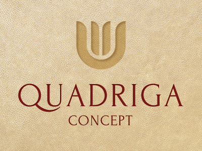 QUADRIGA berlin concept leather logo quadriga