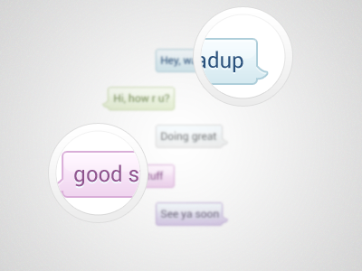 Conversation blue bubbles chat conversation green grey ios iphone pink purple retina