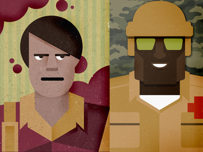 GI Joes app art geometric gi joe portraits