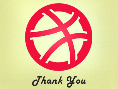 Thanksdribbble ball dribbble illustration thank you thanks